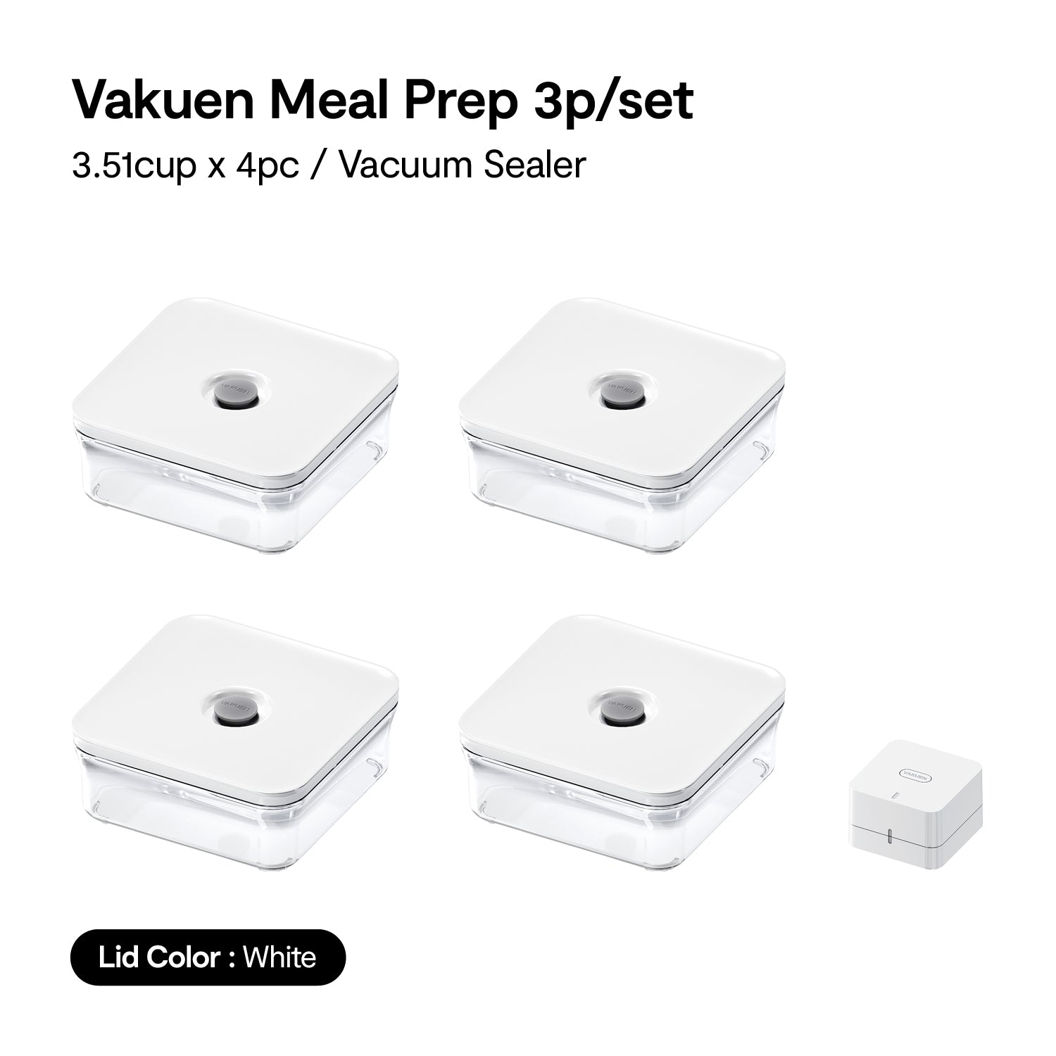 Vacuum Airtight Food Storage Containers, Meal Prep 5PC-SET