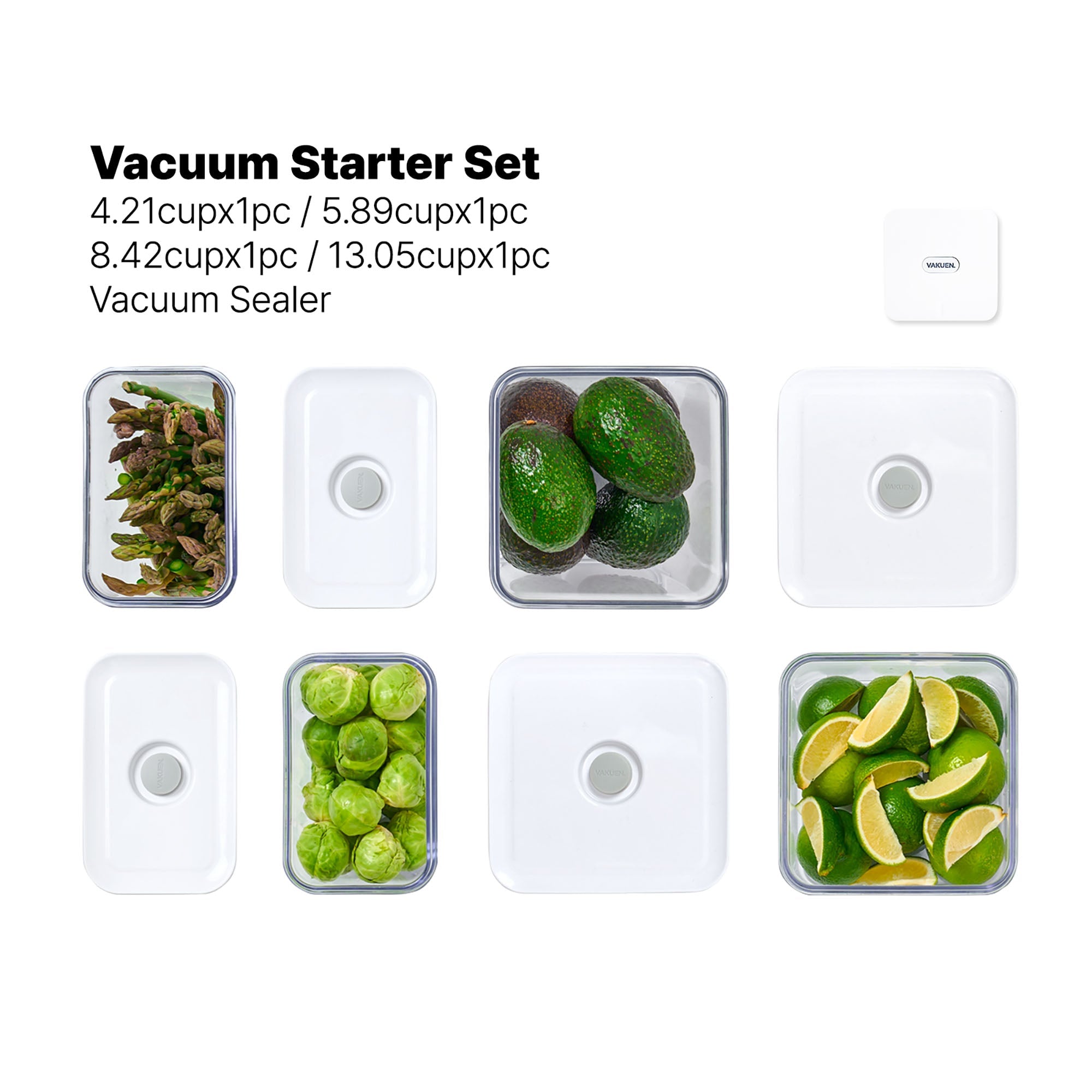 Vacuum Airtight Food Storage Container - 5pc